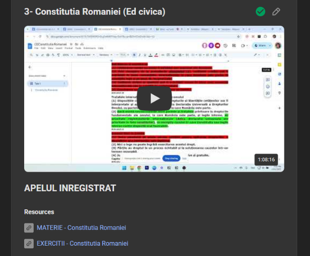 Pregătire LIVE și înregistrări